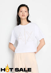 T-Shirt Women White Armani Exchange Camiseta